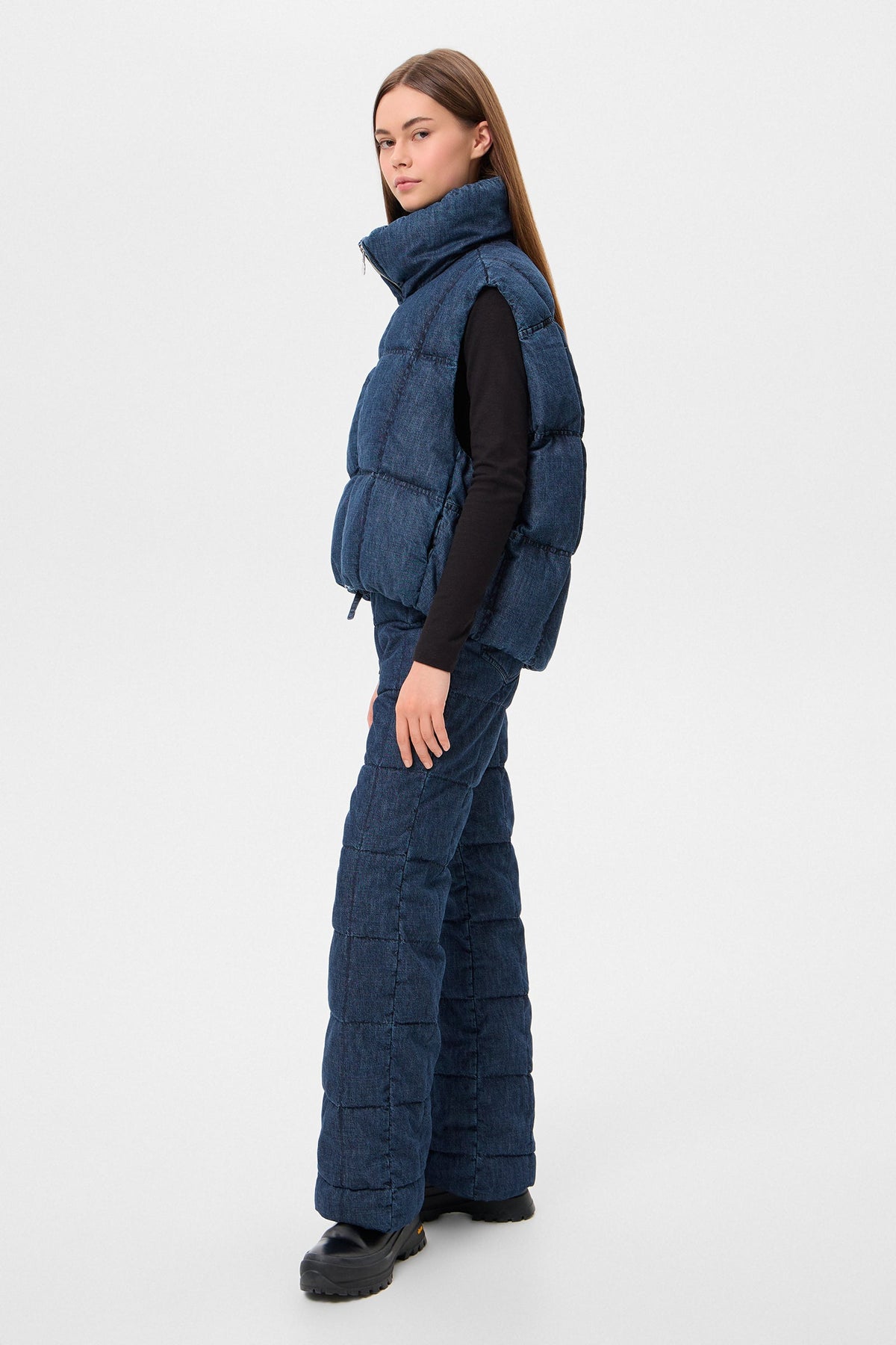 DENIM ZIP VEST BLUE - IENKI IENKI