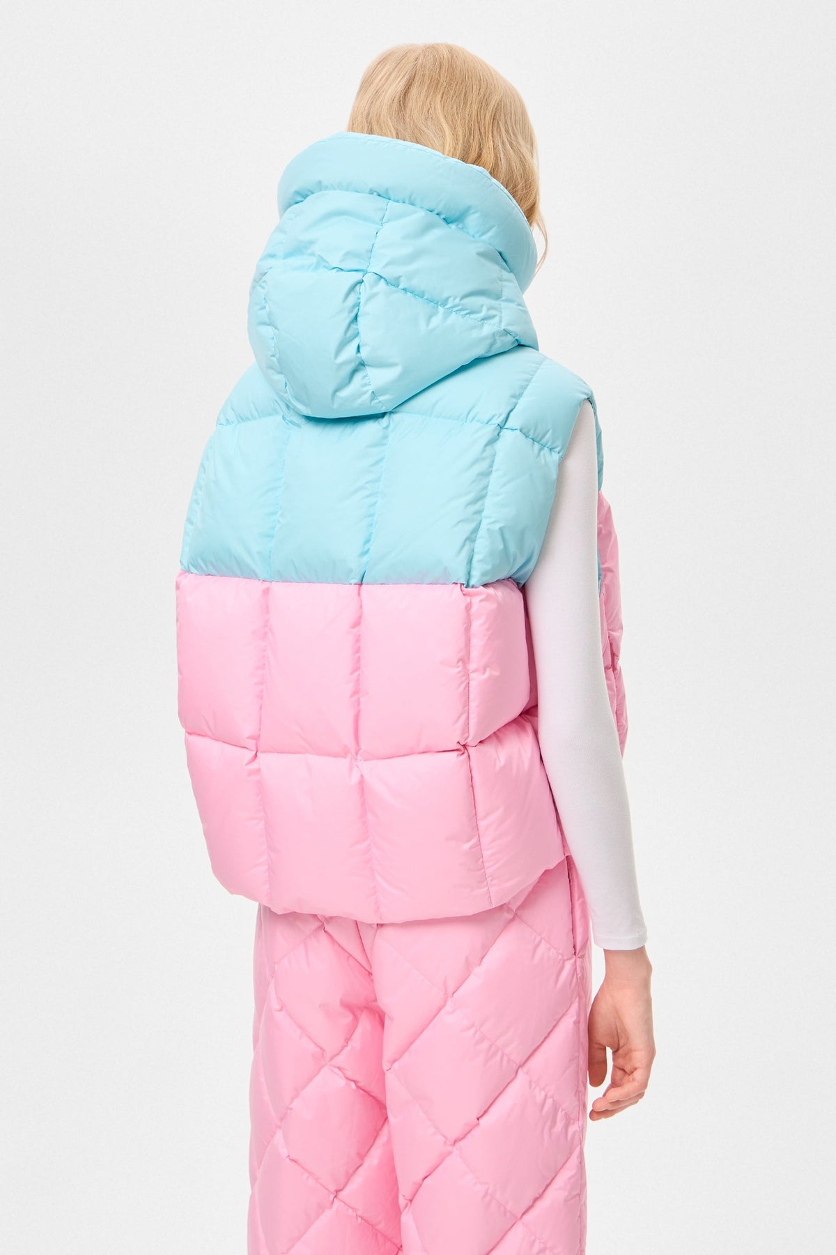 DOUBLE APRES SKI WENDY VEST TEC AQUA + PINK - IENKI IENKI