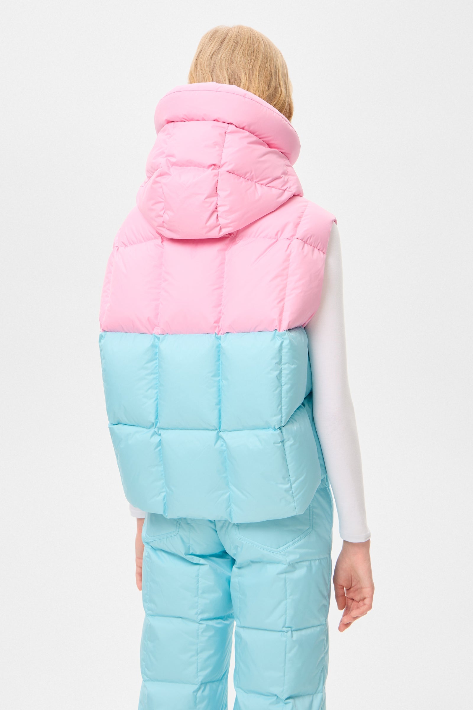 DOUBLE APRES SKI WENDY VEST TEC PINK + AQUA - IENKI IENKI
