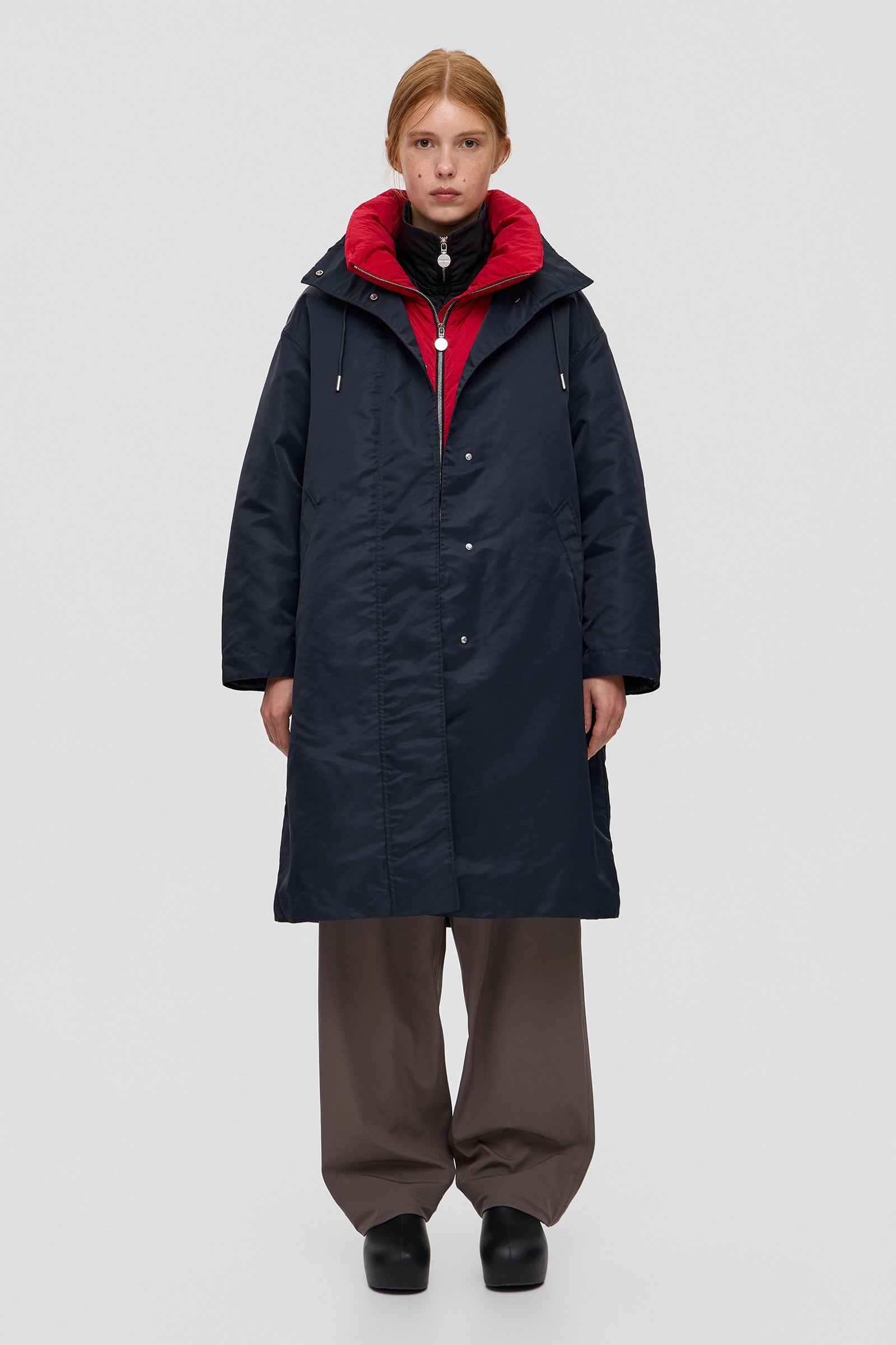 FRAME COAT FAUSTO NAVY - IENKI IENKI