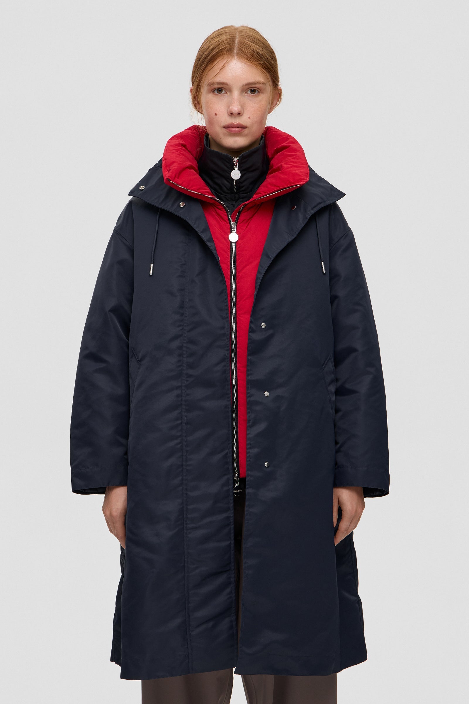 FRAME COAT FAUSTO NAVY - IENKI IENKI