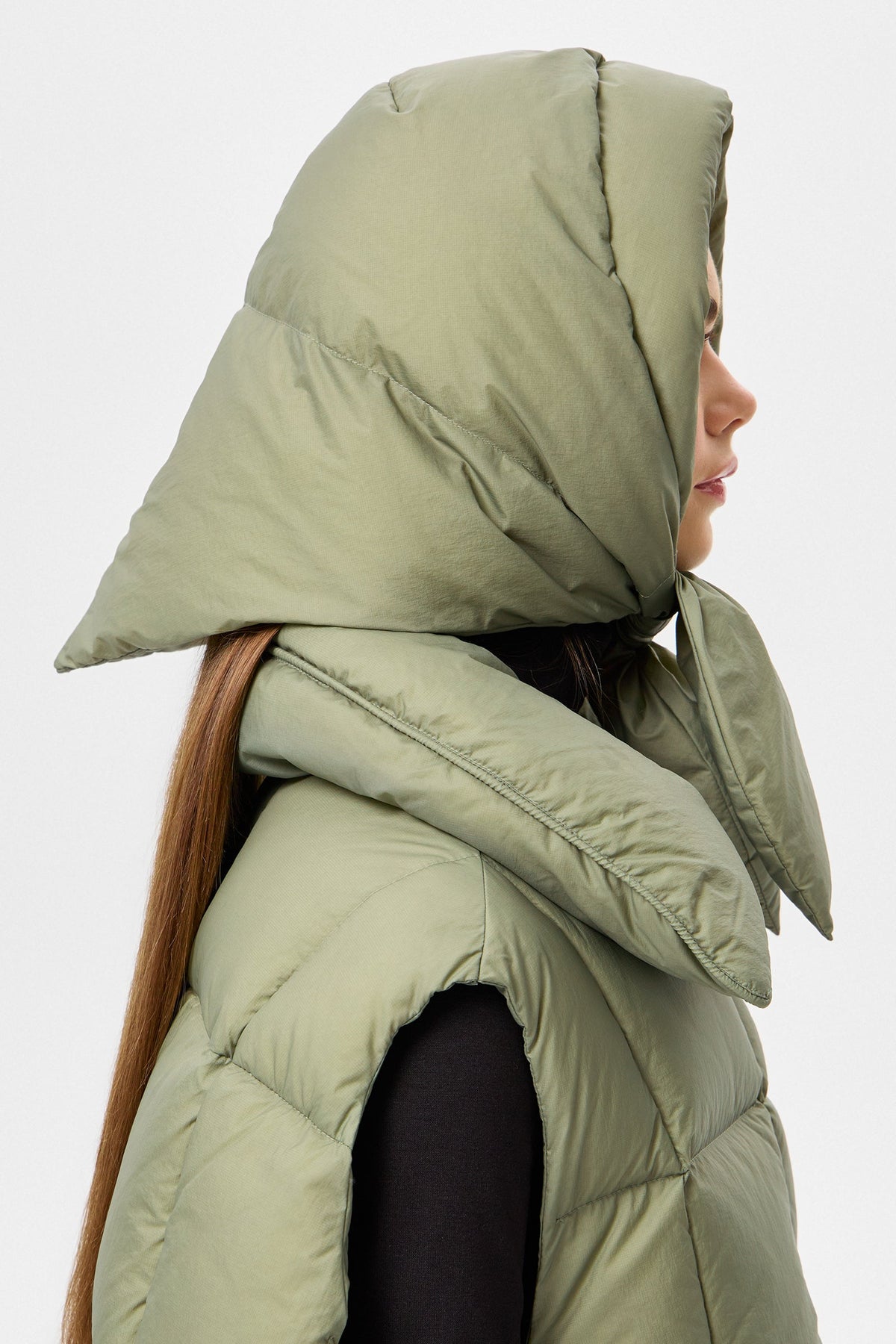 HUSTKA HOOD MICRO OLIVE GREEN - IENKI IENKI