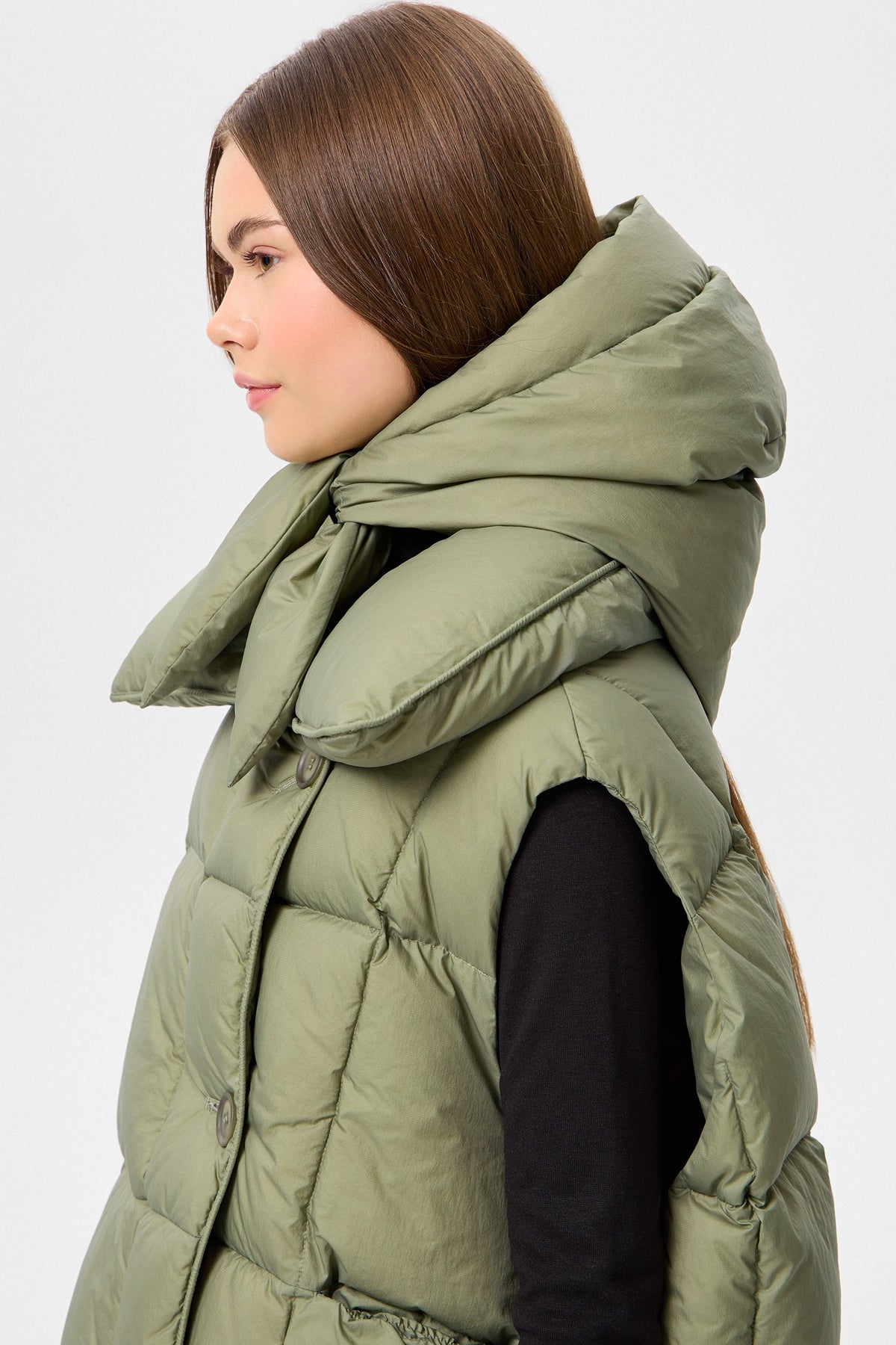 HUSTKA HOOD MICRO OLIVE GREEN - IENKI IENKI