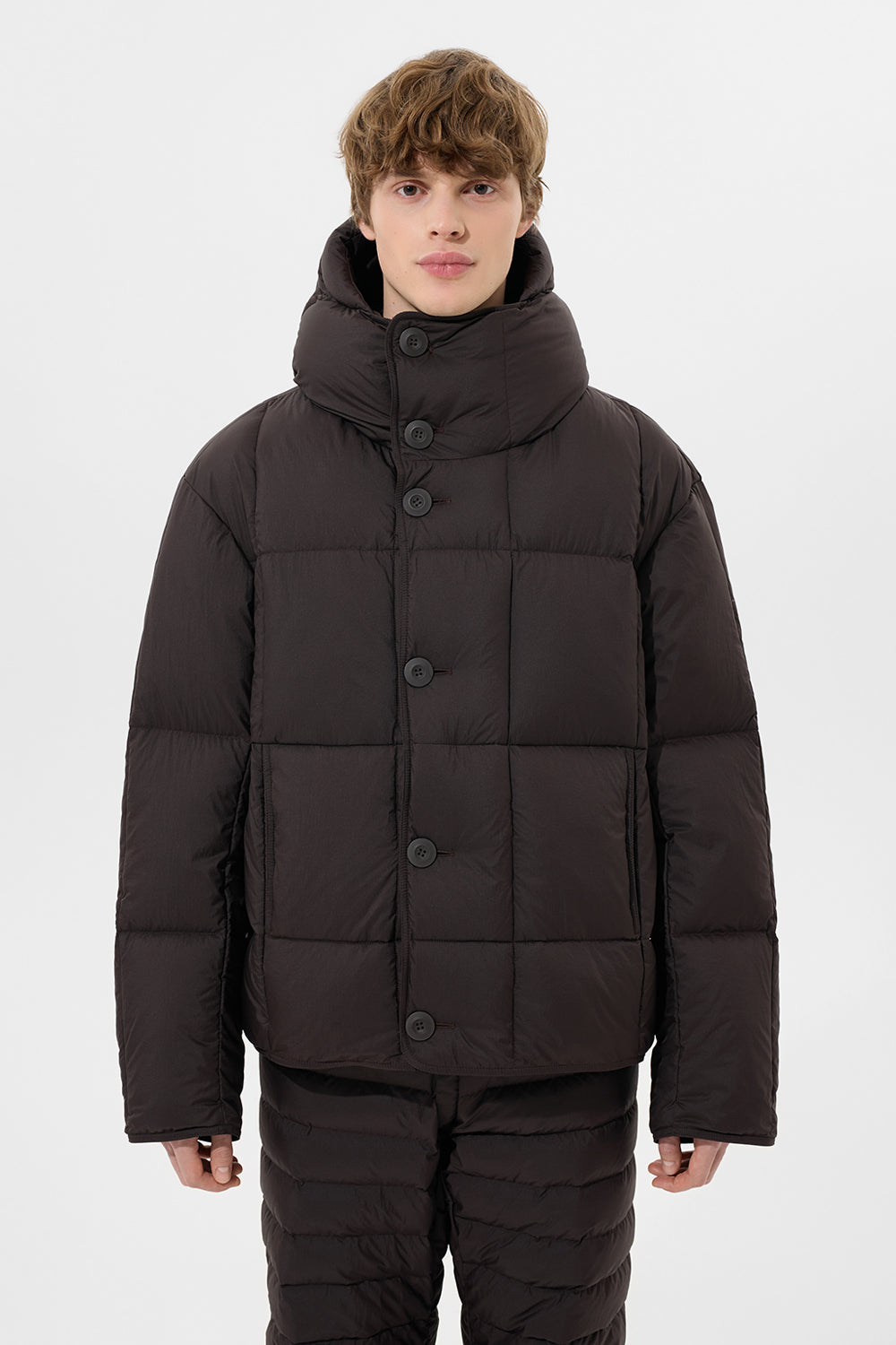 Young Jacket Man Micro Brown