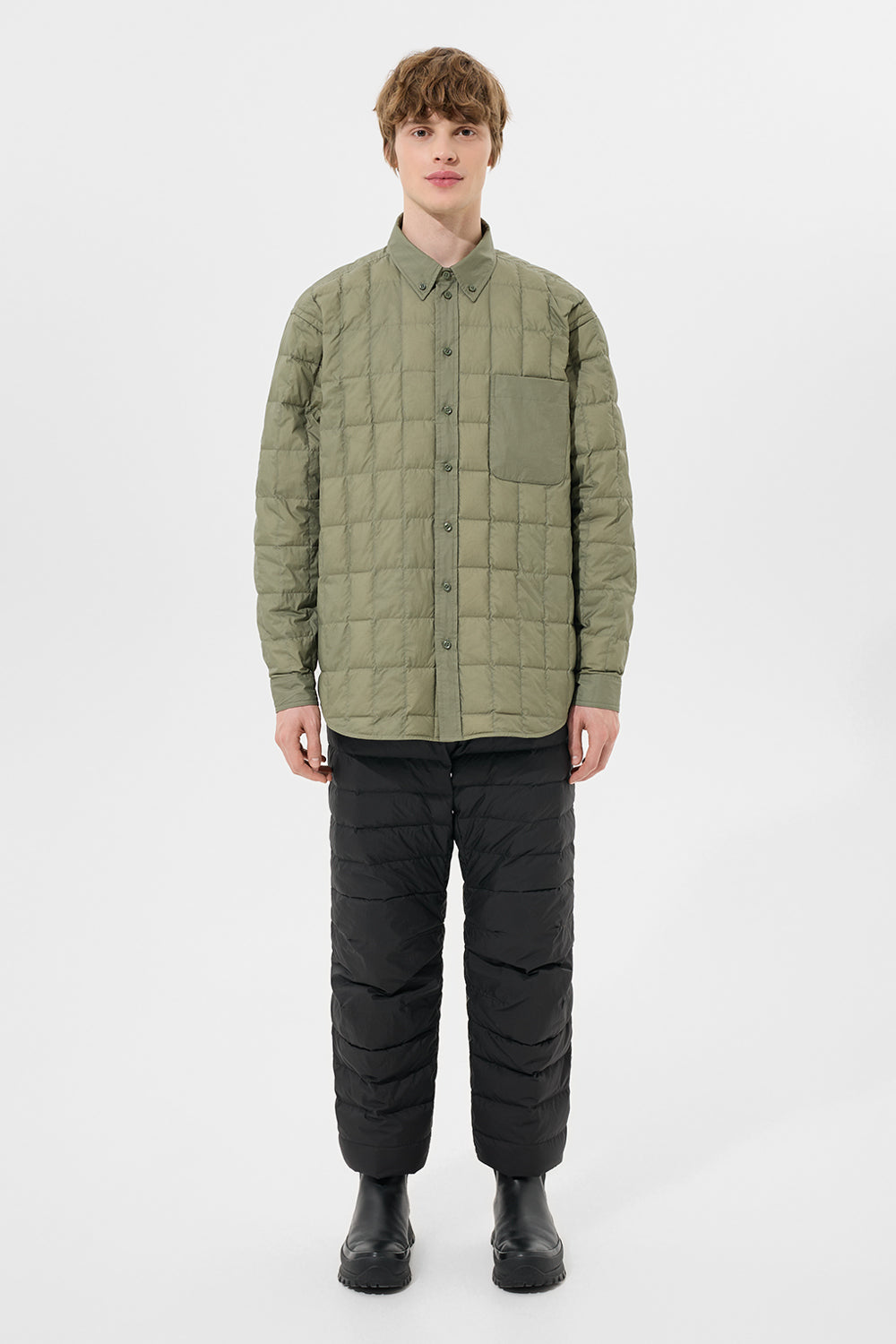 Kalik Shirt Man Micro Olive Green