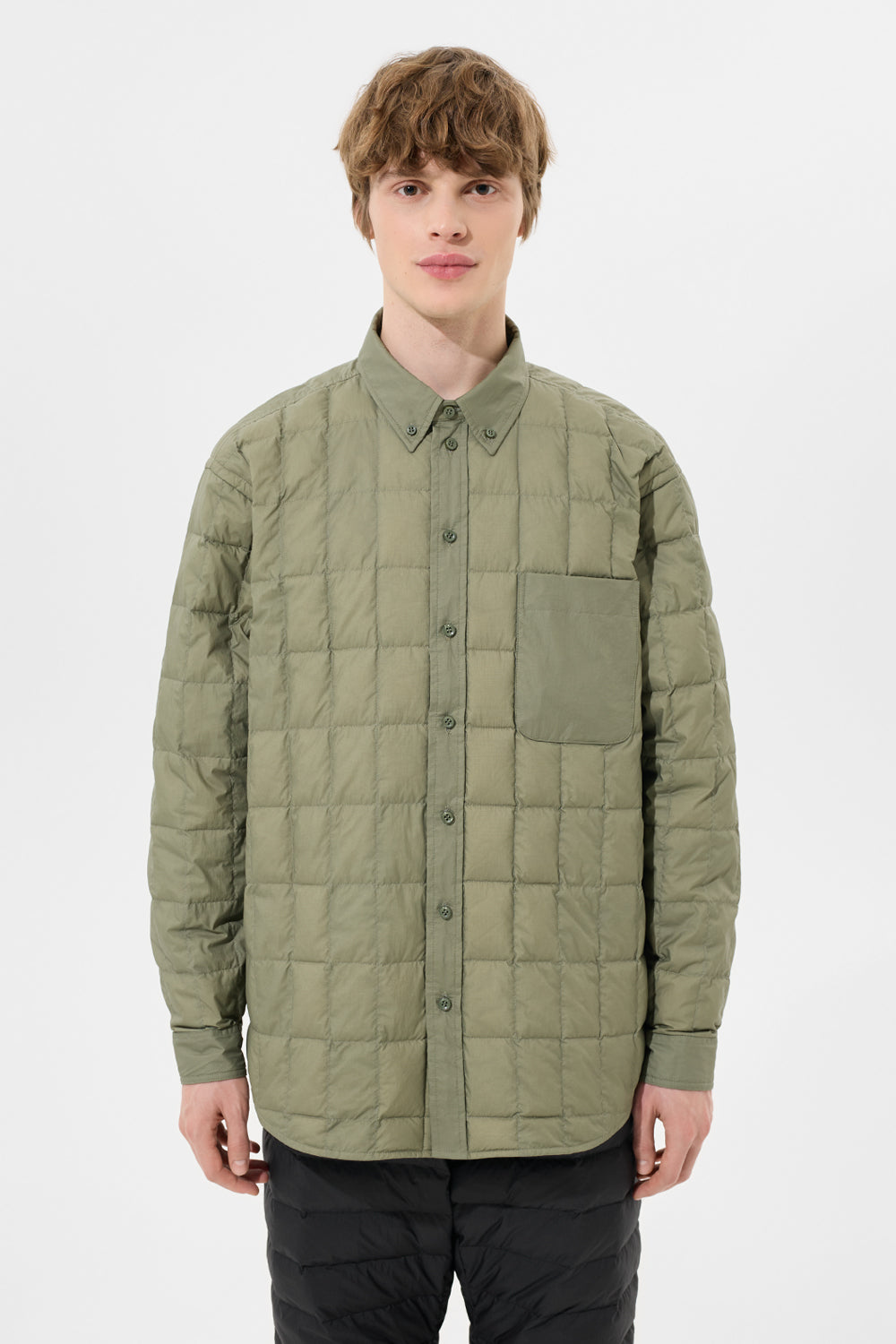 Kalik Shirt Man Micro Olive Green