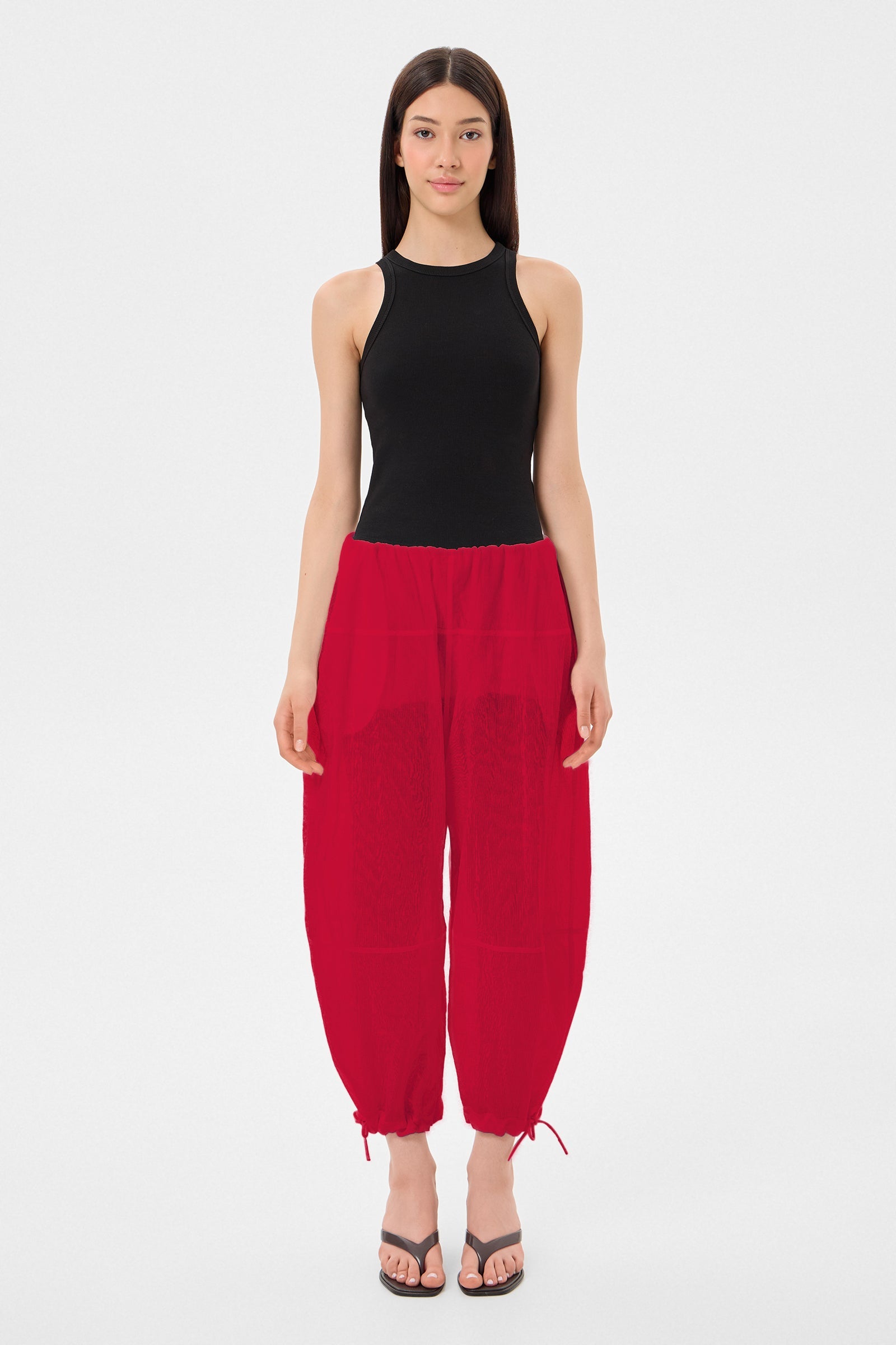 LIGHT BALLON PANTS GABY RED - IENKI IENKI