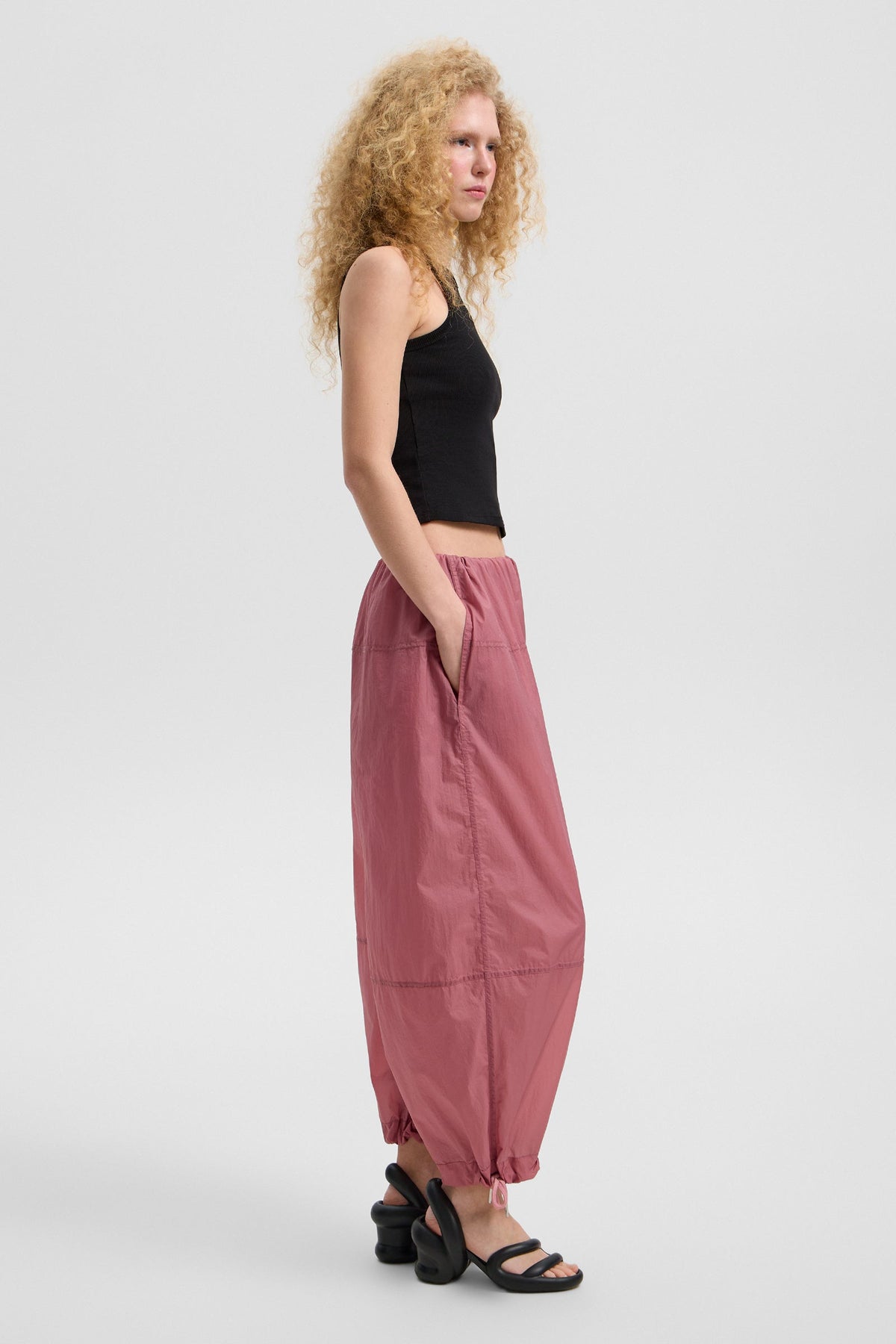 LIGHT BALLON PANTS MICRO ROSE - IENKI IENKI