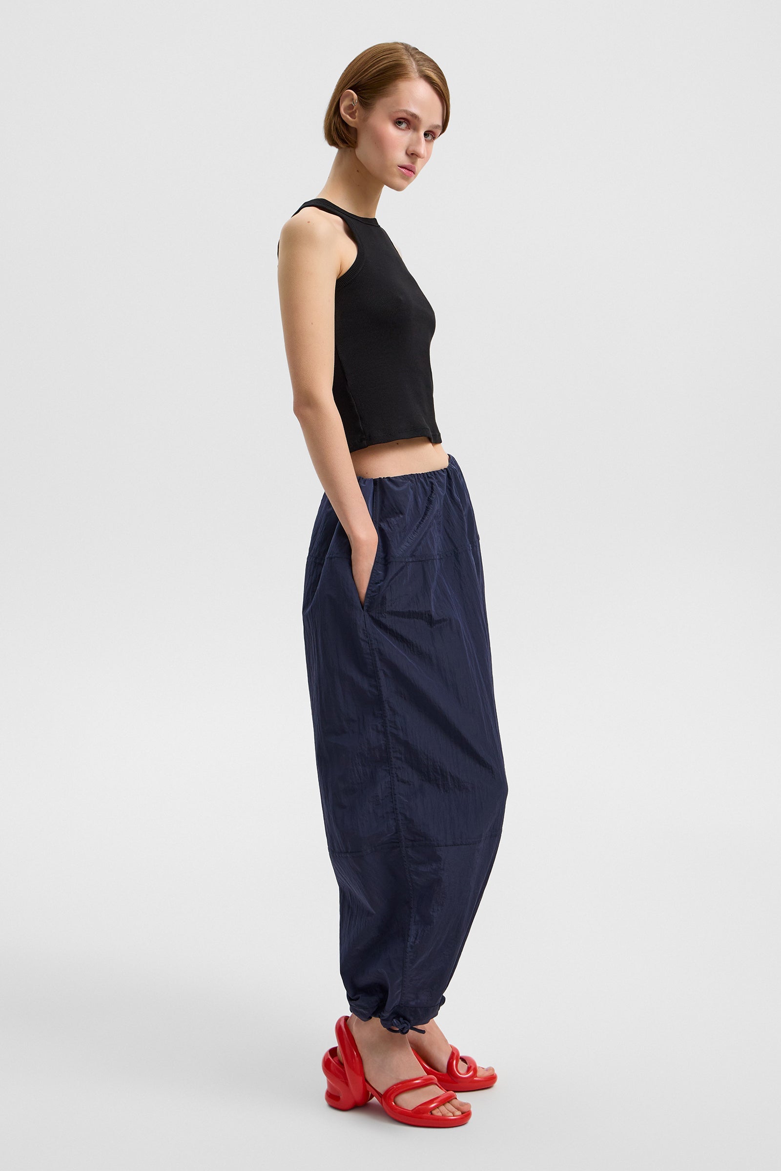 LIGHT BALLON PANTS MIRA NAVY - IENKI IENKI