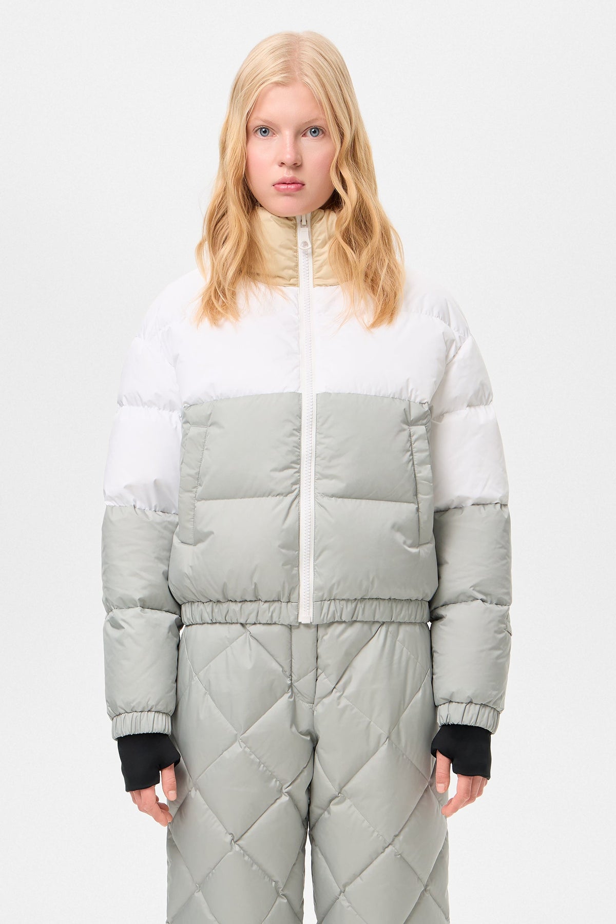 MULTI APRES SKI COOL JACKET TEC BEIGE + WHITE+ GREY - IENKI IENKI