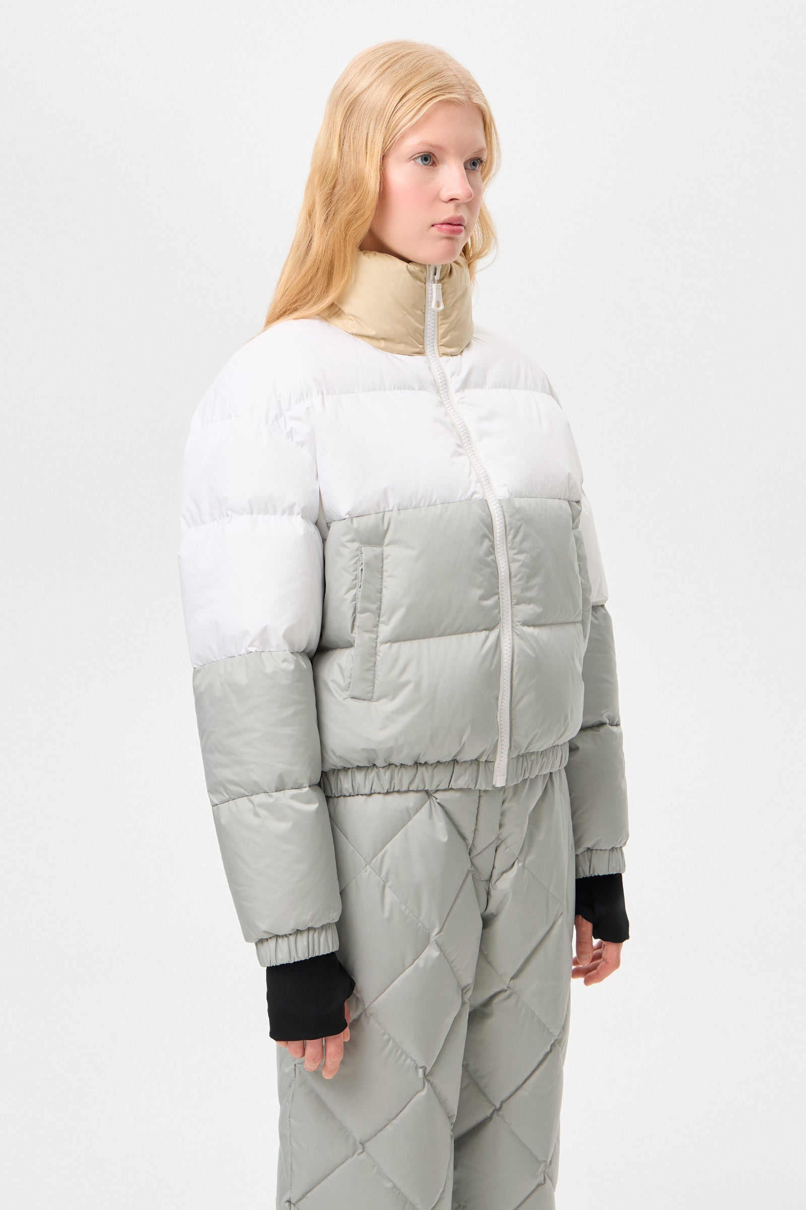 MULTI APRES SKI COOL JACKET TEC BEIGE + WHITE+ GREY - IENKI IENKI