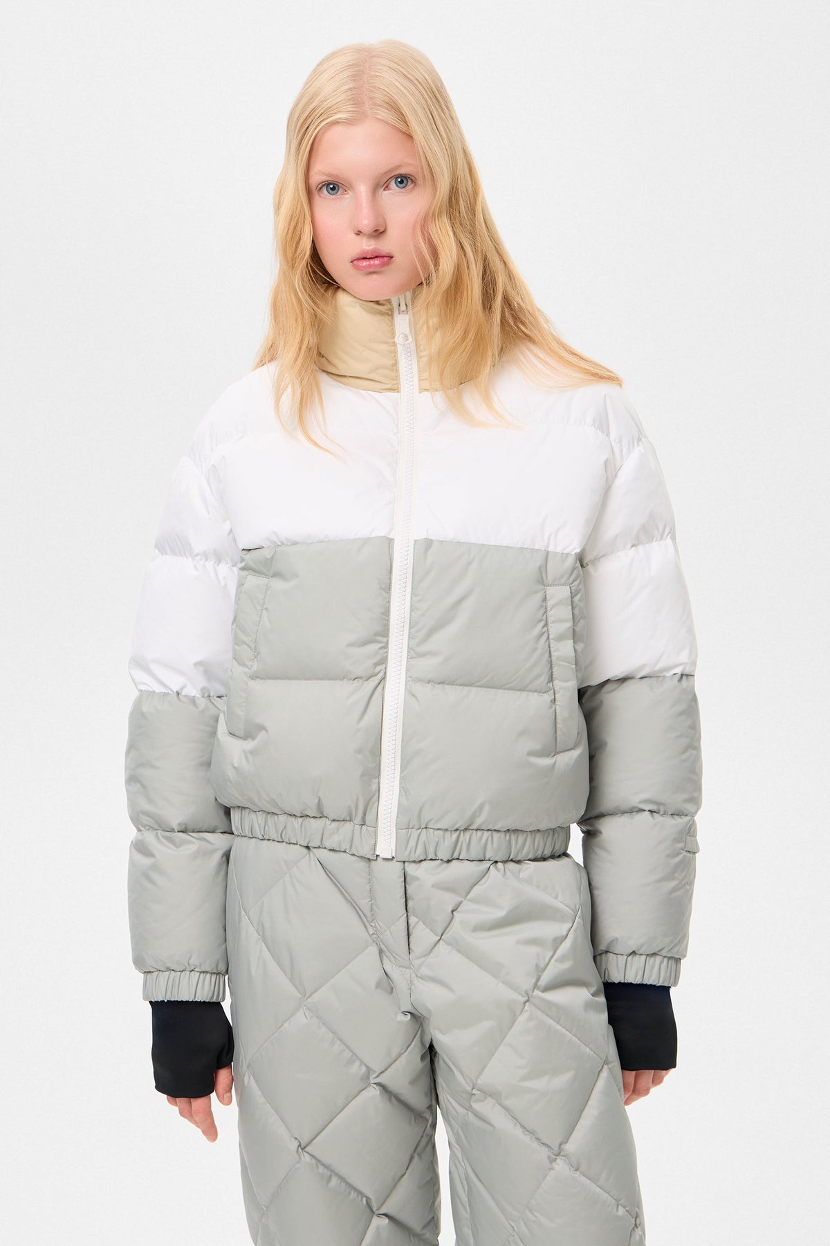 MULTI APRES SKI COOL JACKET TEC BEIGE + WHITE+ GREY - IENKI IENKI