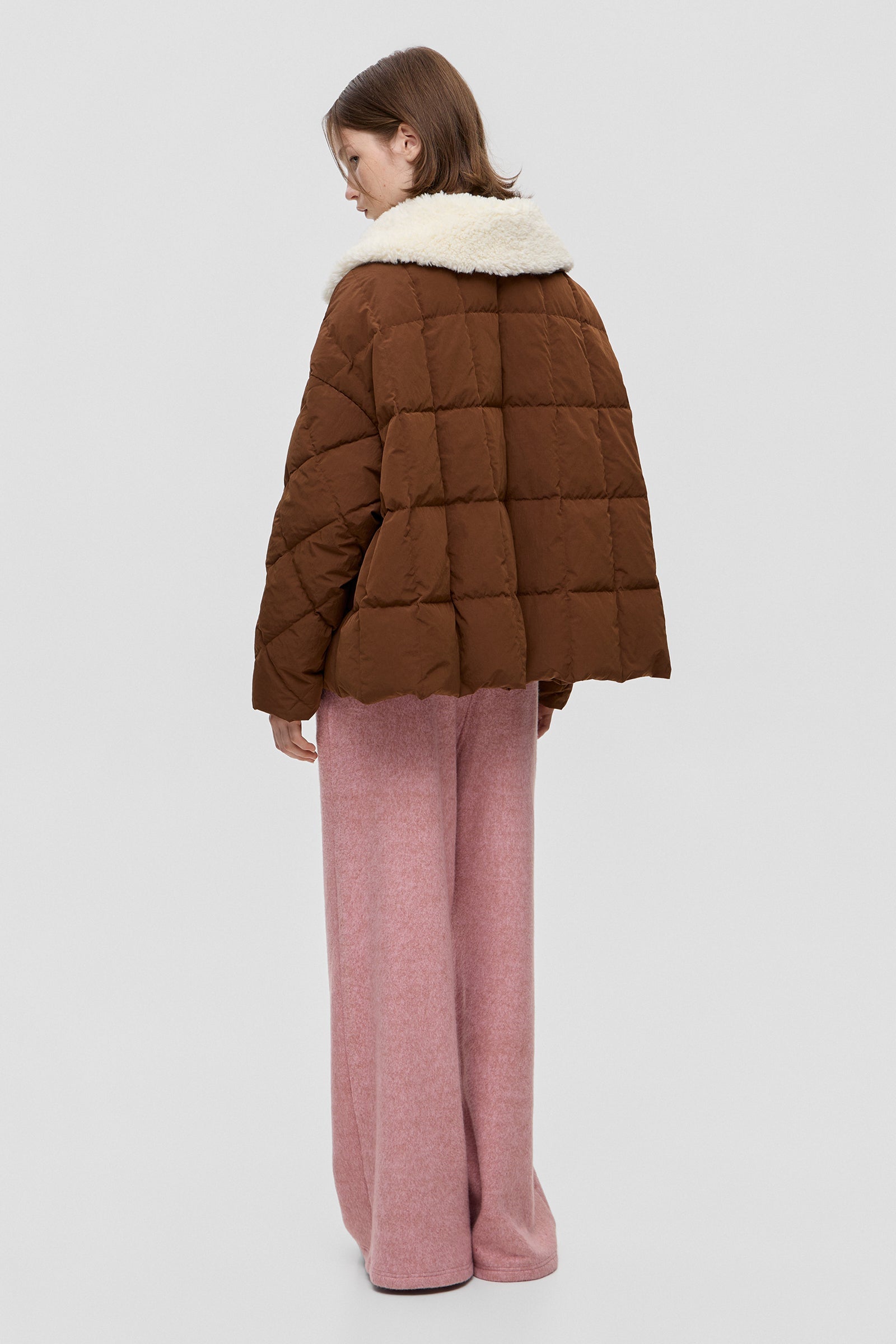 SHEARLING ARCO JACKET SCOOTER BROWN - IENKI IENKI