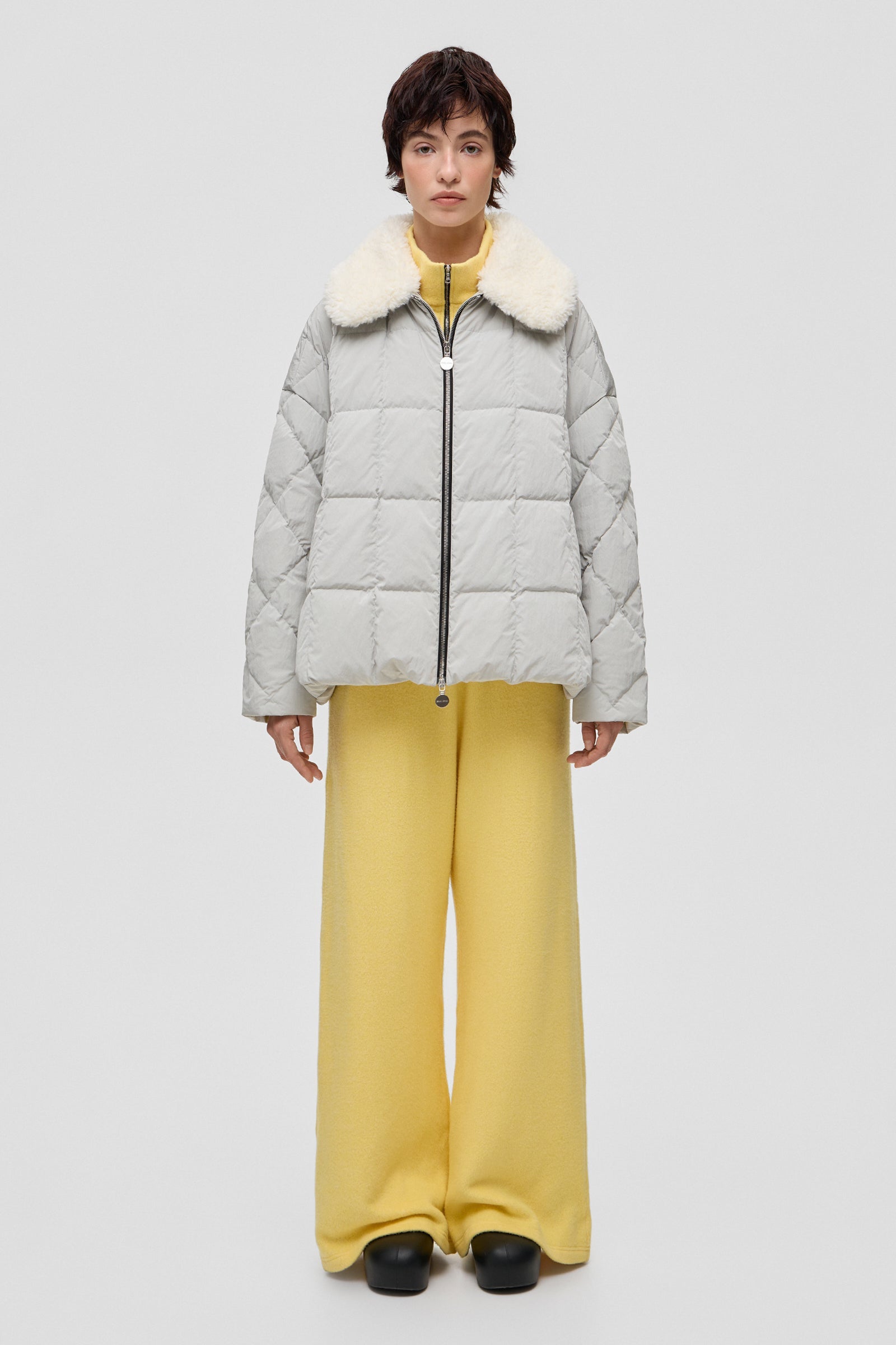 SHEARLING ARCO JACKET SCOOTER GREY - IENKI IENKI