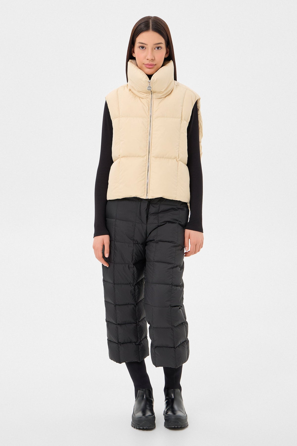 ZIP VEST ENNIO BEIGE - IENKI IENKI