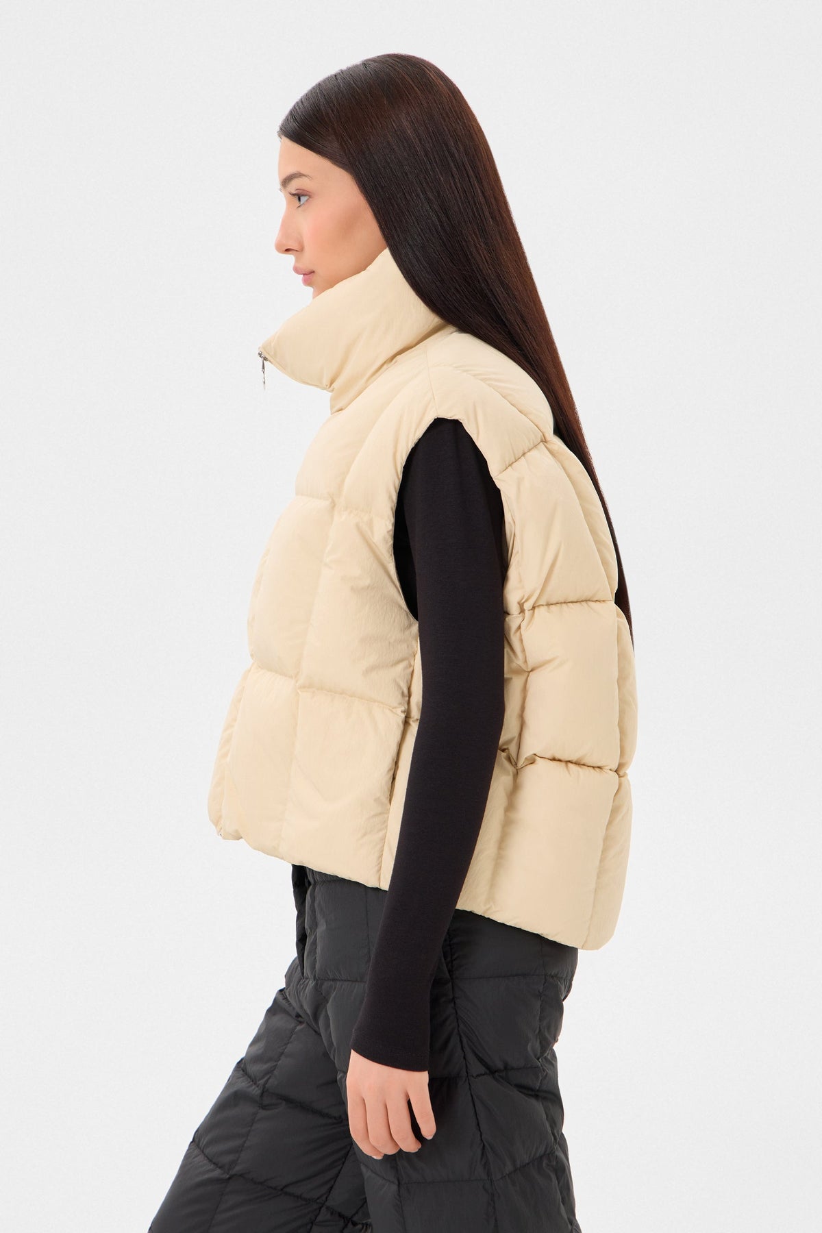 ZIP VEST ENNIO BEIGE - IENKI IENKI